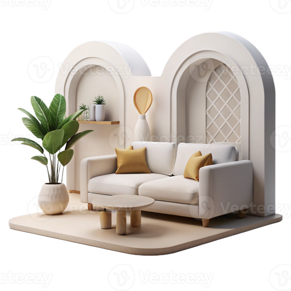 dramatic rustic Minimalist Living Room with Gray Rug Cutout genuine png