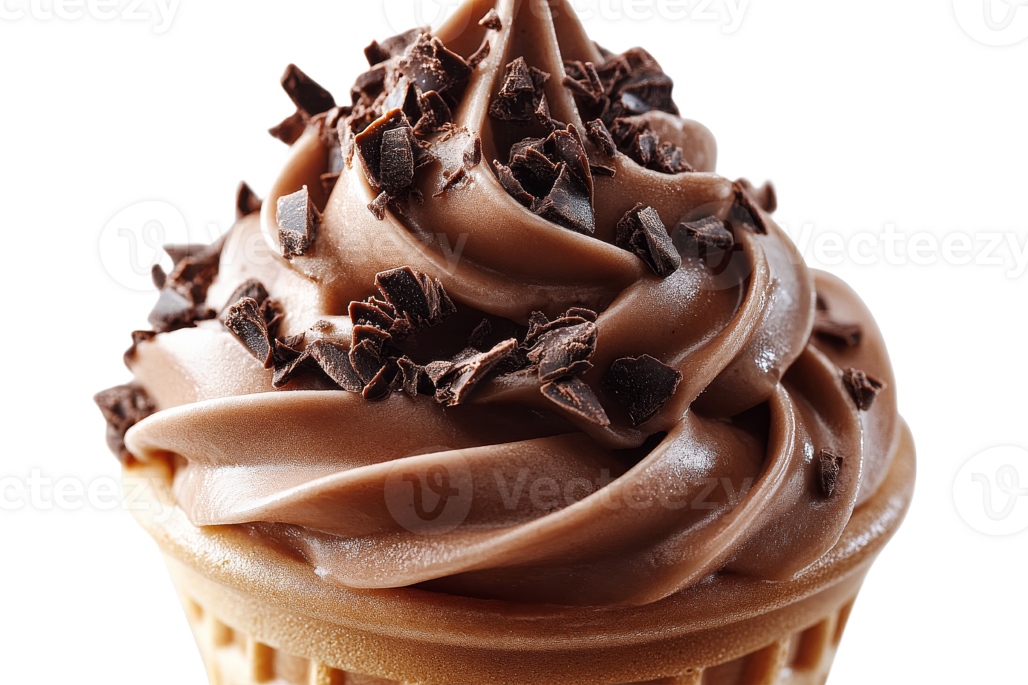 Chocolate swirl cupcake with chocolate shavings png