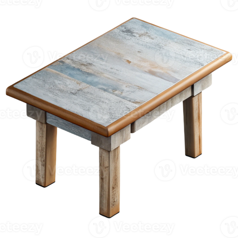 dramatic creative Minimalist Table with Wooden Top premium png