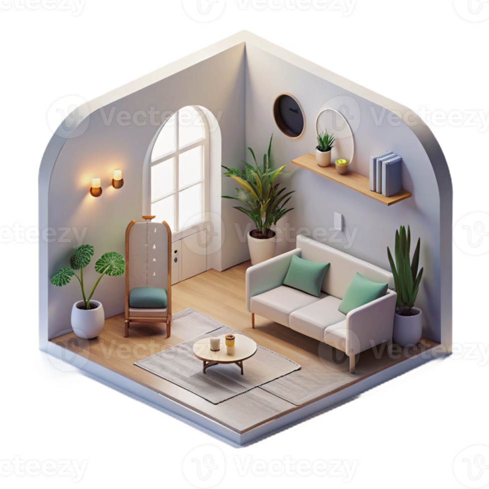 wonderful artistic Minimalist Virtual Room White Walls Cutout authentic png