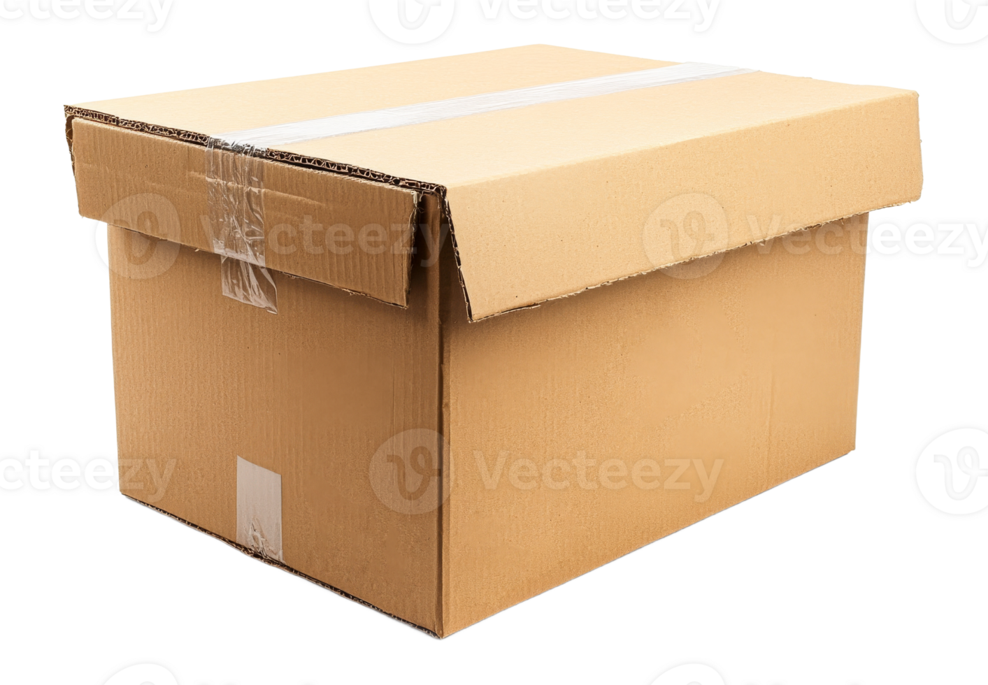 Box with open lid ready for packing items png