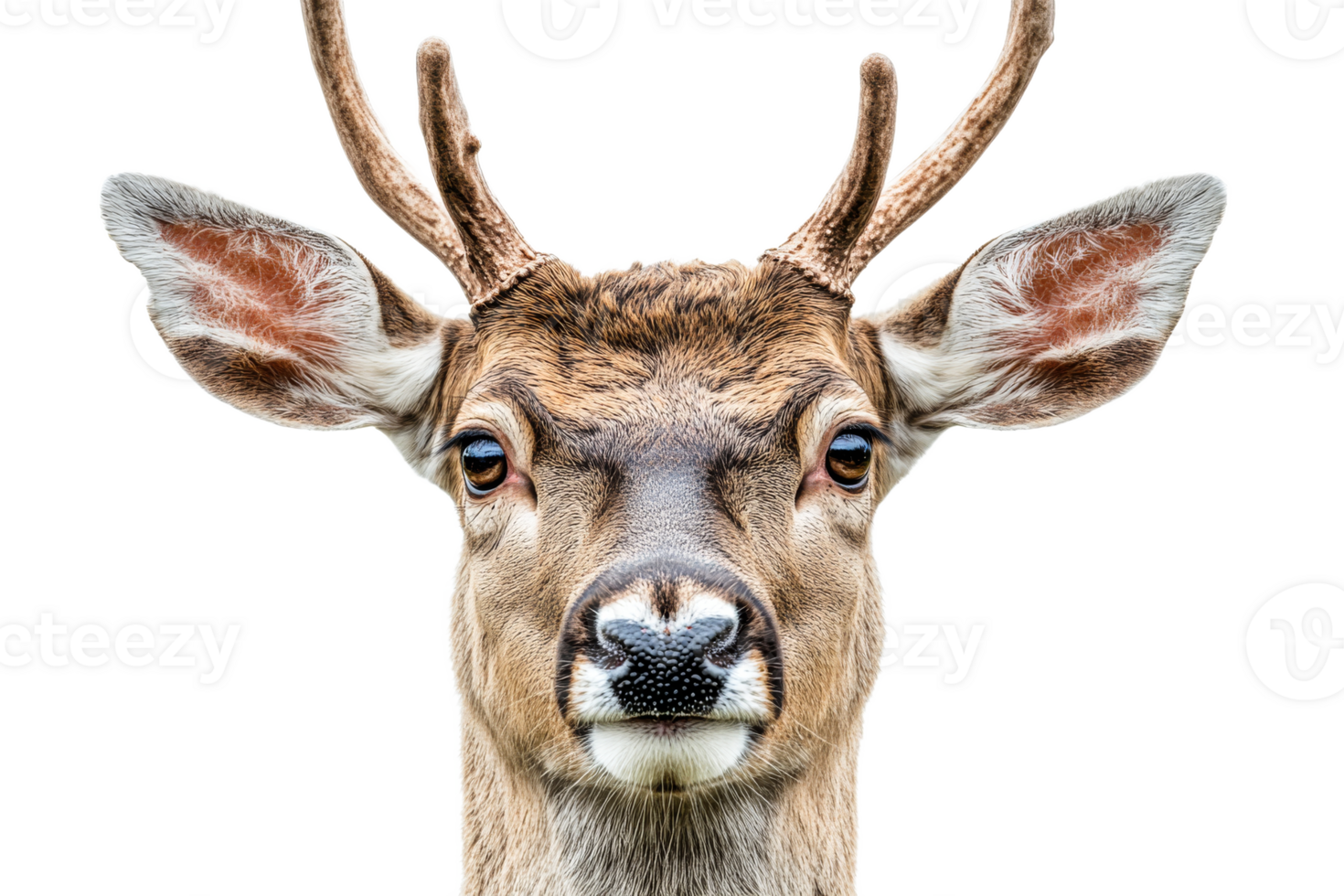 Deer with antlers on a transparent background png