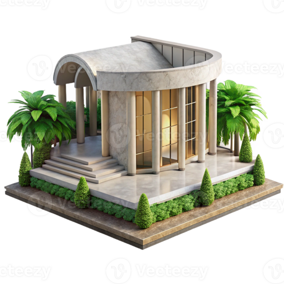 impressive traditional Modern Architecture Park Facade Cutout high resolution png