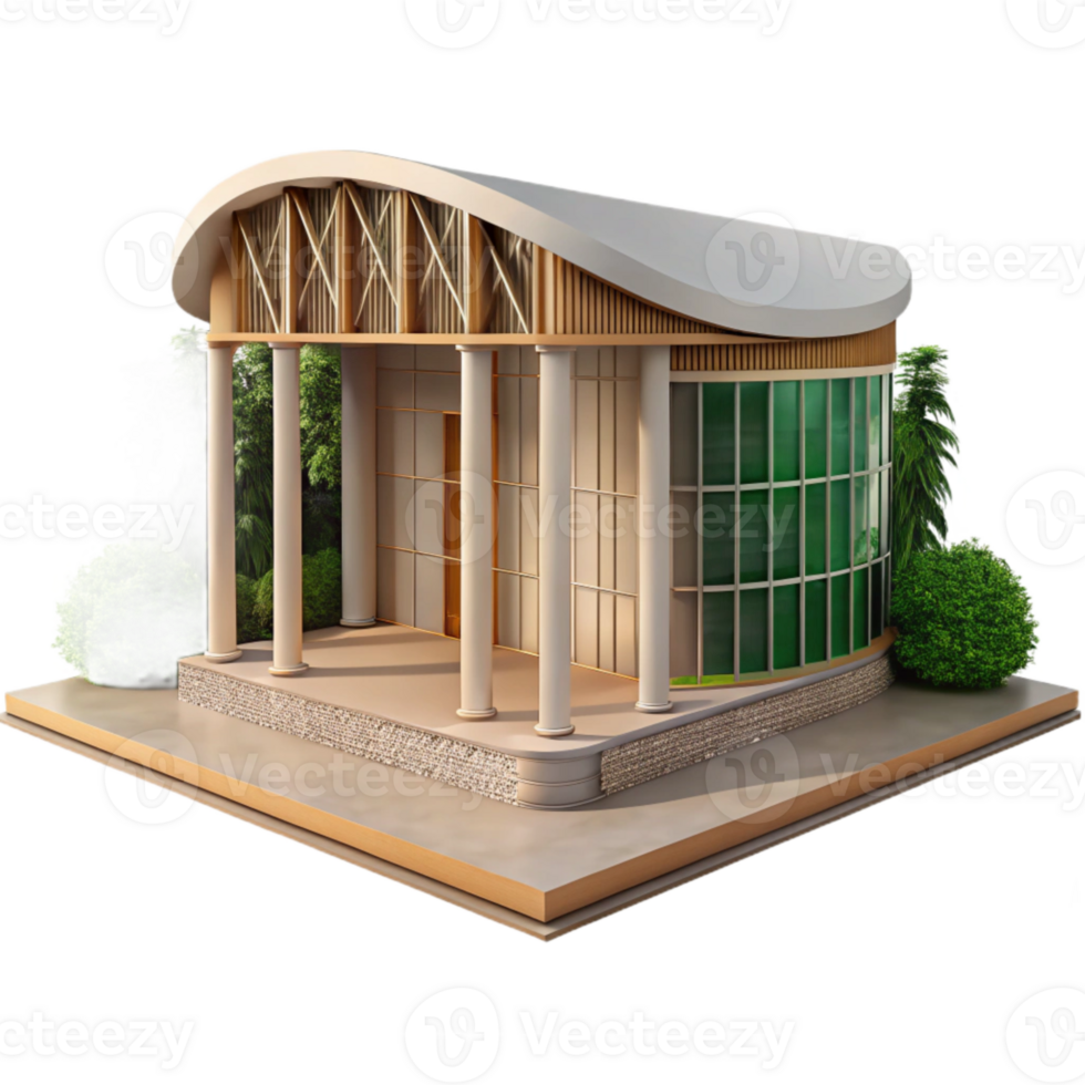 stunning traditional Modern Architecture Park Facade Cutout authentic png