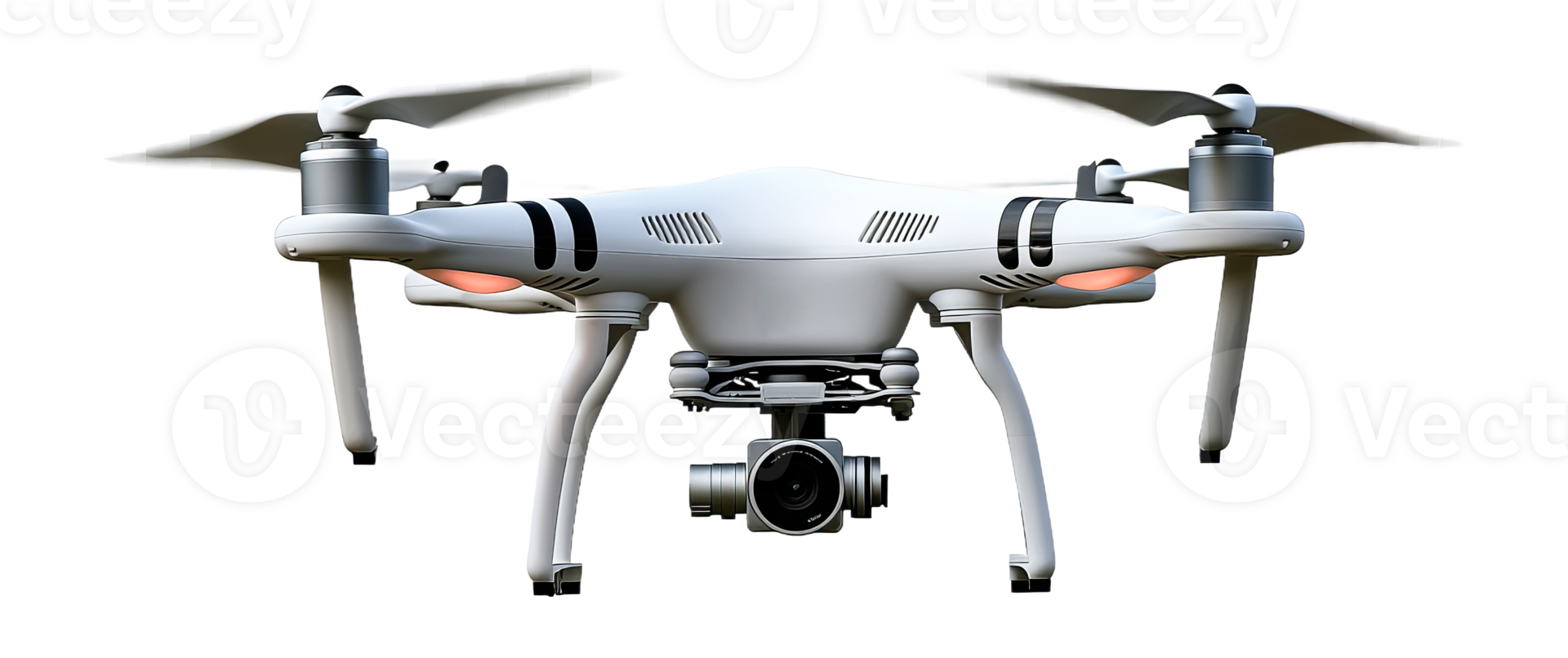 Drone with camera hovering in clear sky png