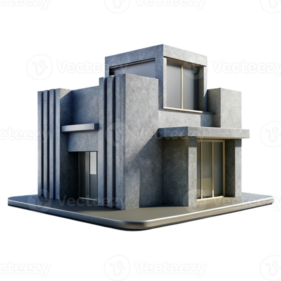 magnificent traditional Modern Architecture Silhouette with Clean Lines Isolated Element premium png