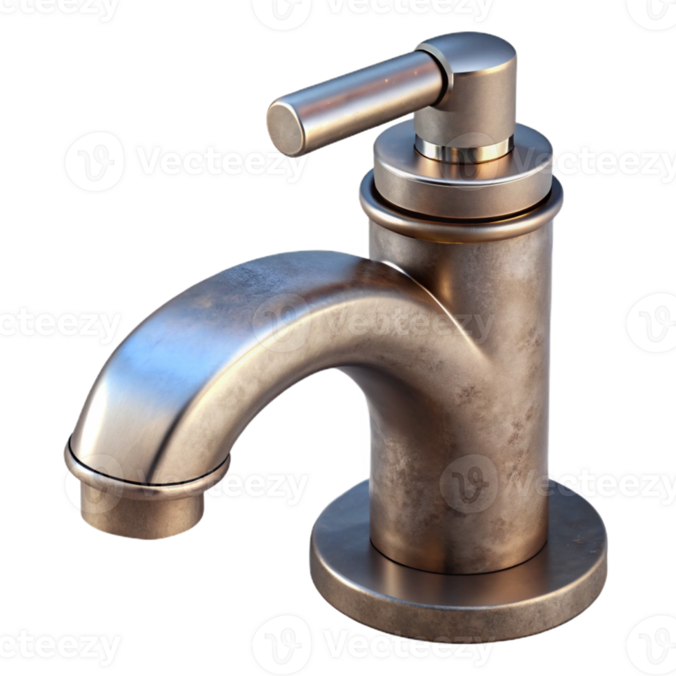 elegant contemporary Modern Bathroom Faucet Brushed Nickel Cutout Element authentic png