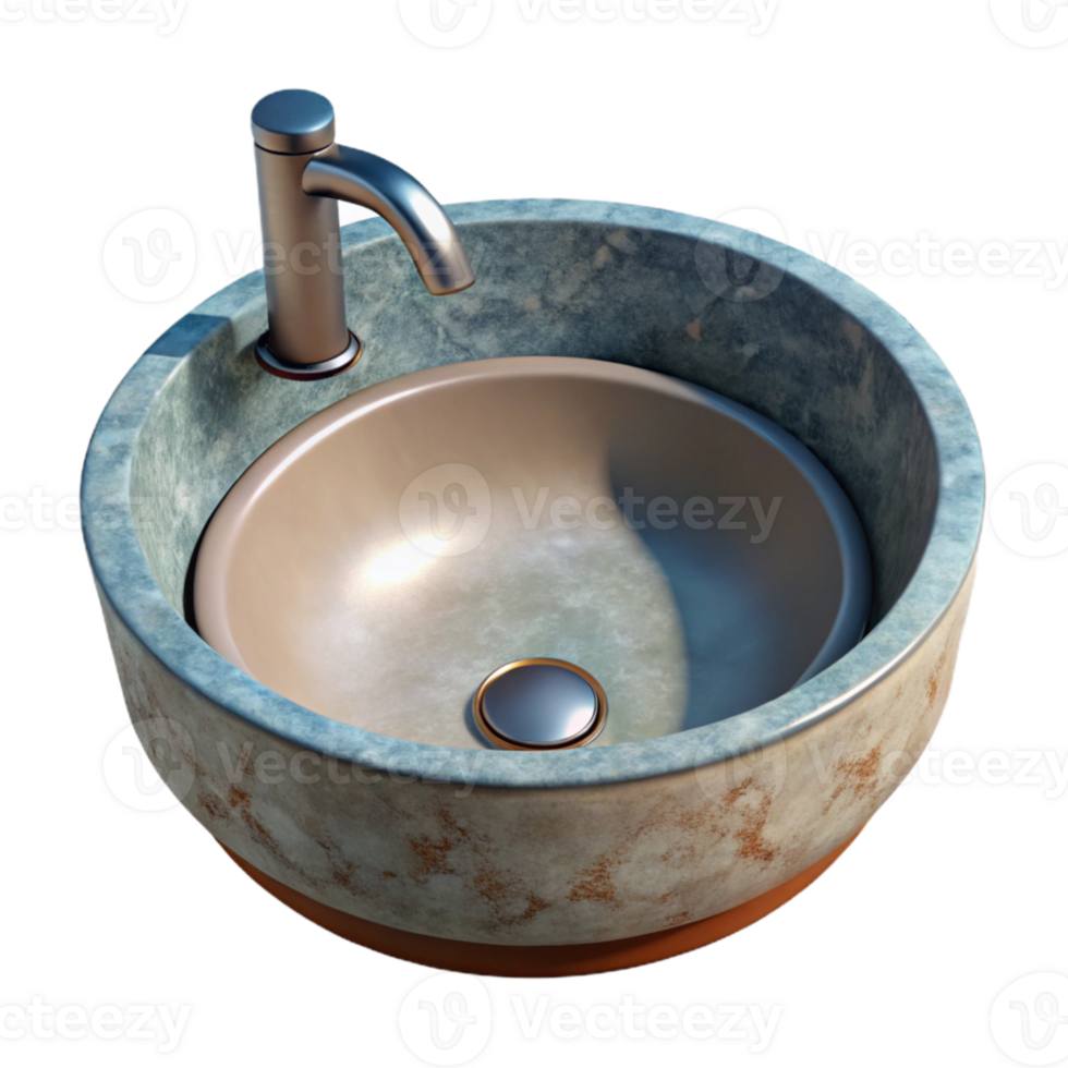 impressive vintage Modern Bathroom Sink Top View Cutout Transparent Background detailed png