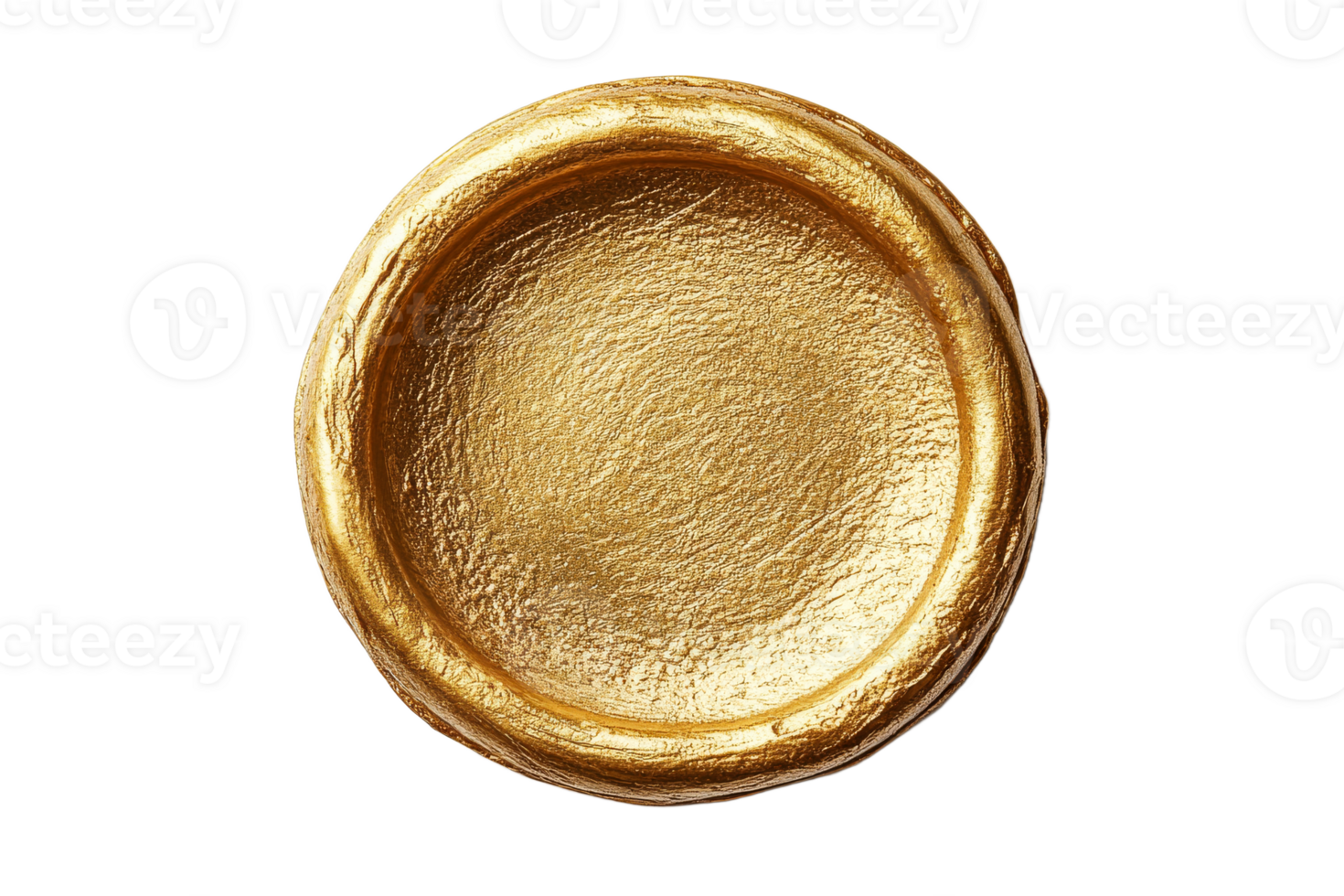 Decorative round gold plate with a smooth finish png