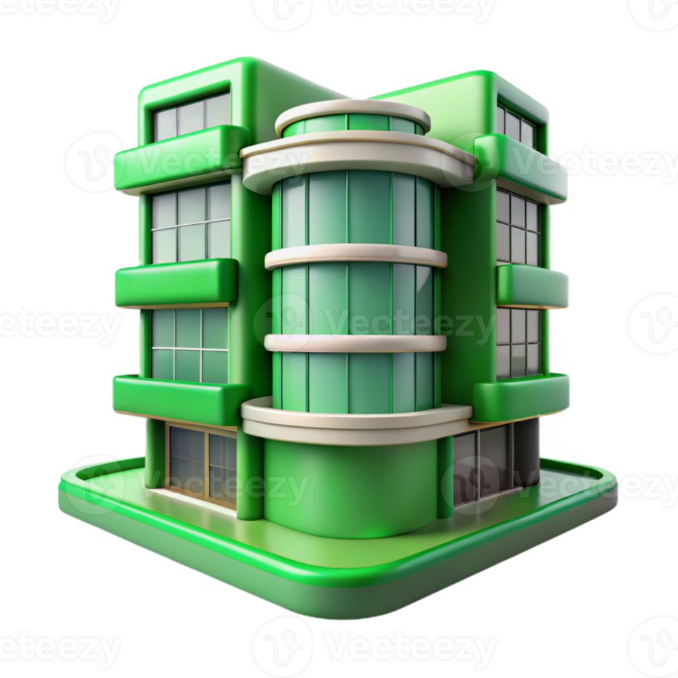 impressive contemporary Modern City Building with Vertical Garden Transparent Background detailed png