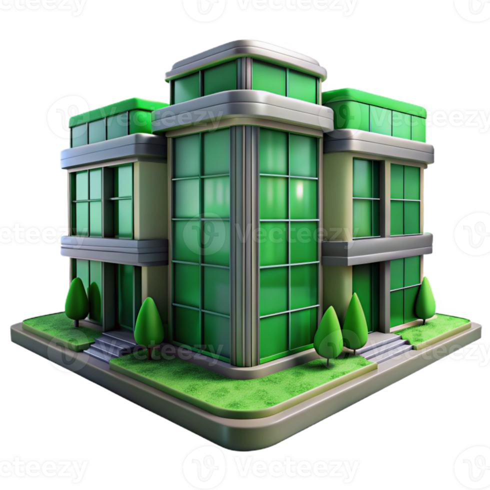 extraordinary classic Modern City Building with Vertical Garden Transparent Background high resolution png