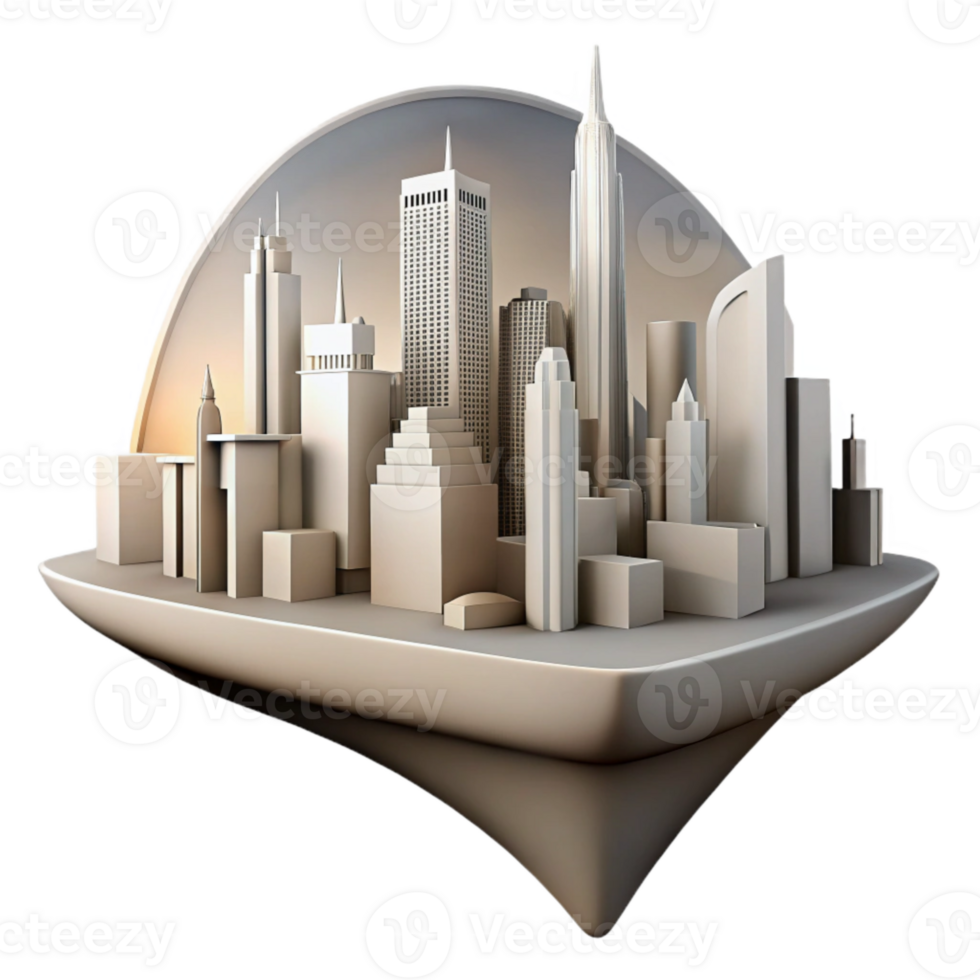 beautiful vintage Modern Cityscape Silhouette with Neon Glow Cutout png