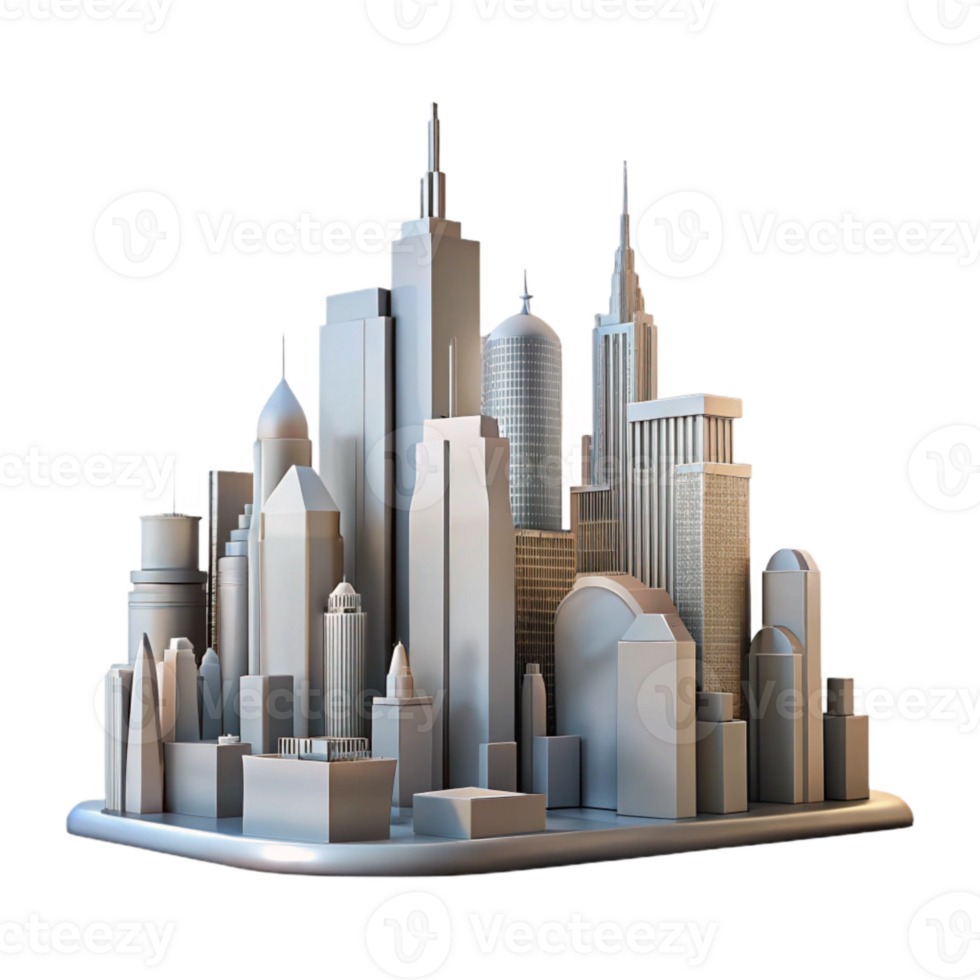 extraordinary traditional Modern Cityscape Skyline Silhouette Transparent Background premium png