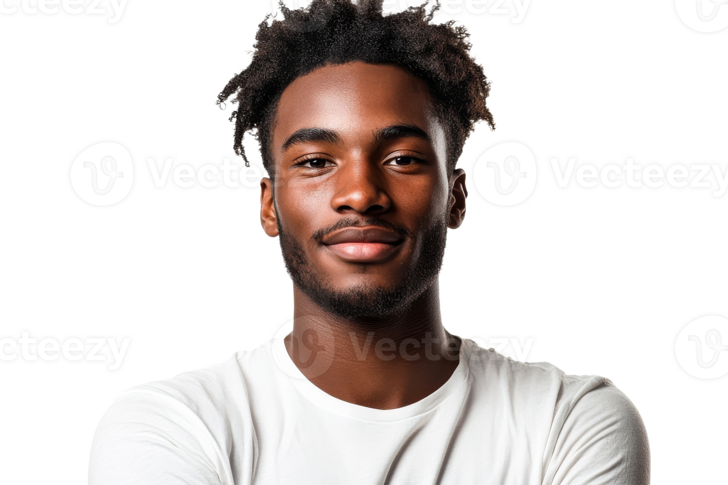 Confident young man smiling with arms crossed, cut out transparent background png