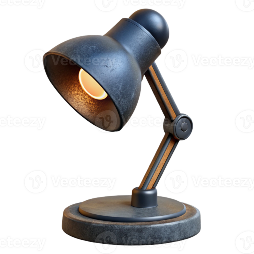 stunning modern Modern Desk Lamp Black Metal Finish Cutout authentic png