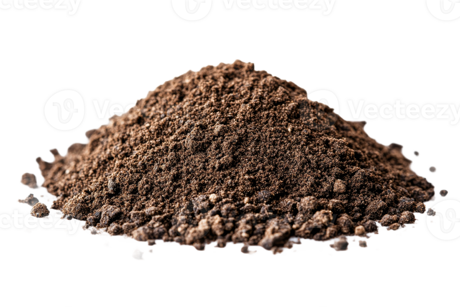 Ground dark substance on transparent background png