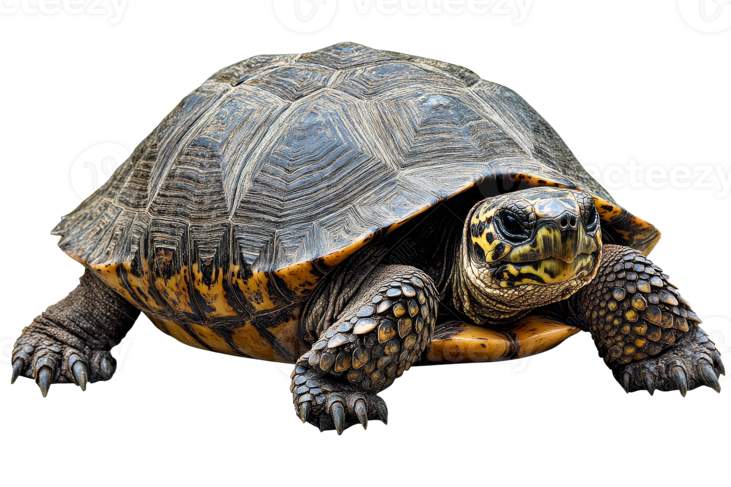 Turtle moving slowly on a clear day in nature png