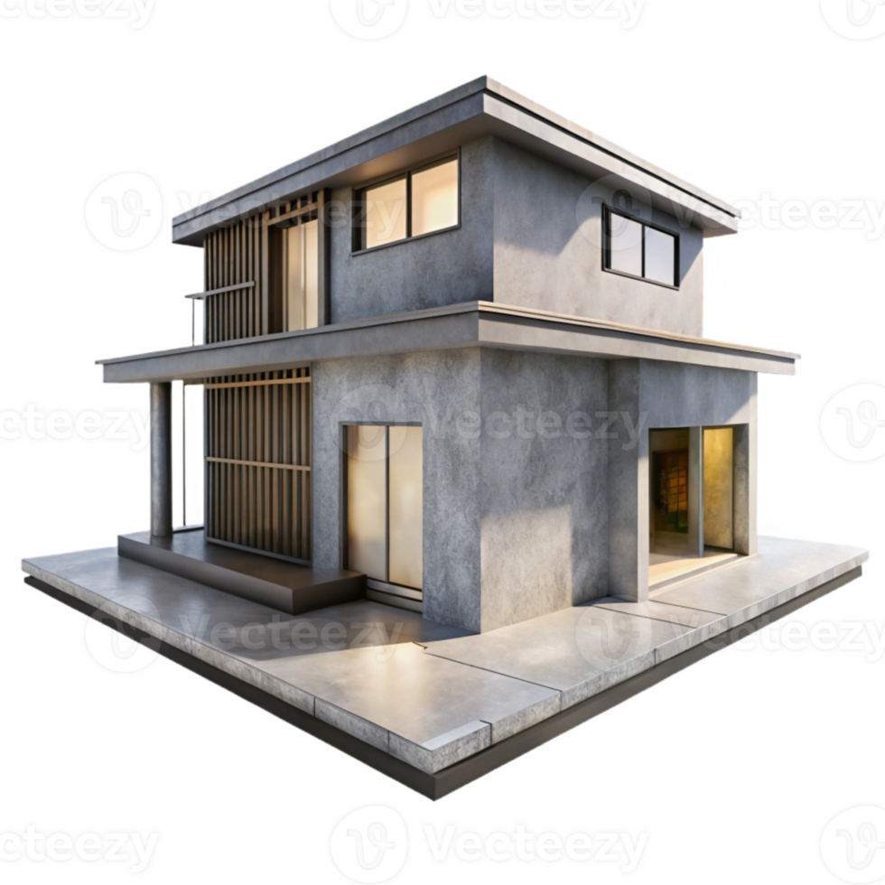 wonderful modern Modern House Structure Minimalist Design Isolated exclusive png