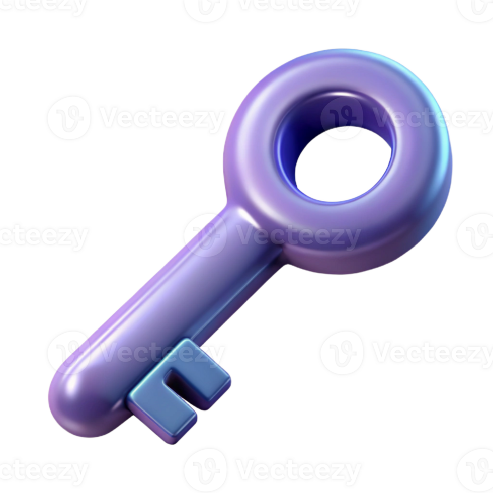 beautiful artistic Modern Key Icon with Intricate Design Isolated Element professional png