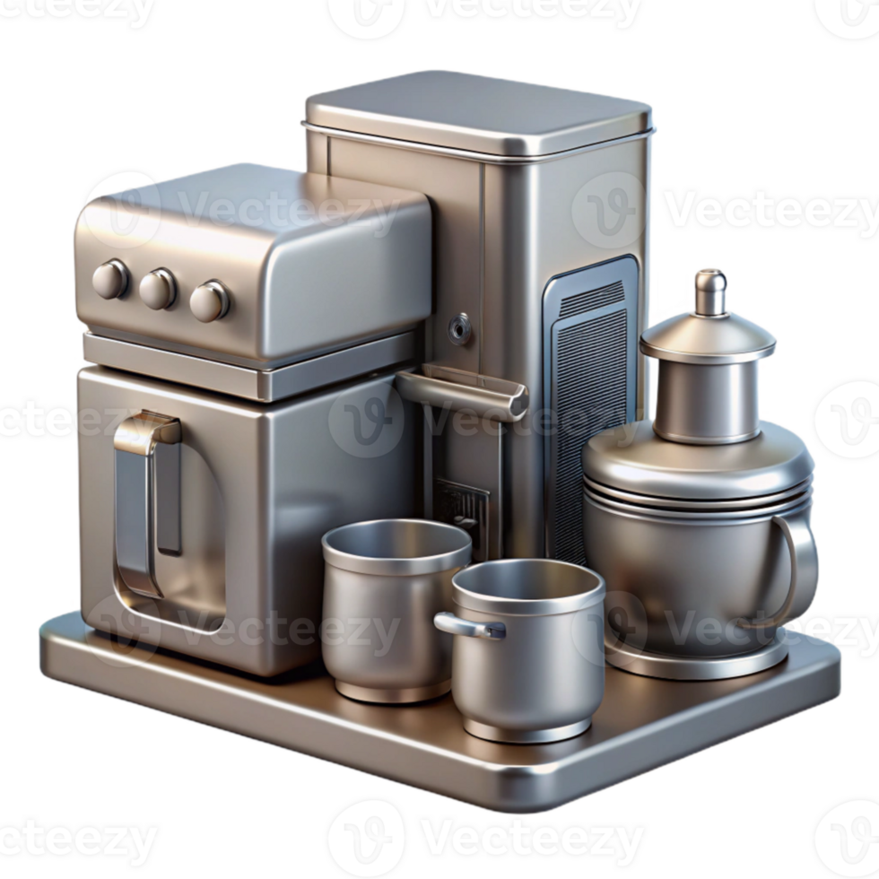 stunning traditional Modern Kitchen Appliances Stainless Steel Transparent Background authentic png