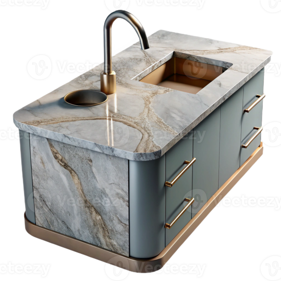impressive minimalist Modern Kitchen Countertop Marble Texture Cutout authentic png