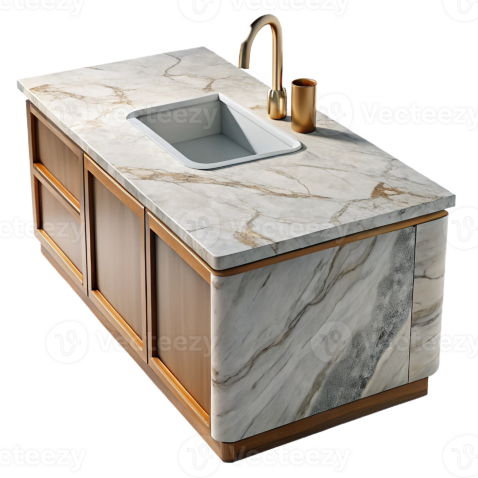 serene contemporary Modern Kitchen Countertop Marble Texture Cutout authentic png