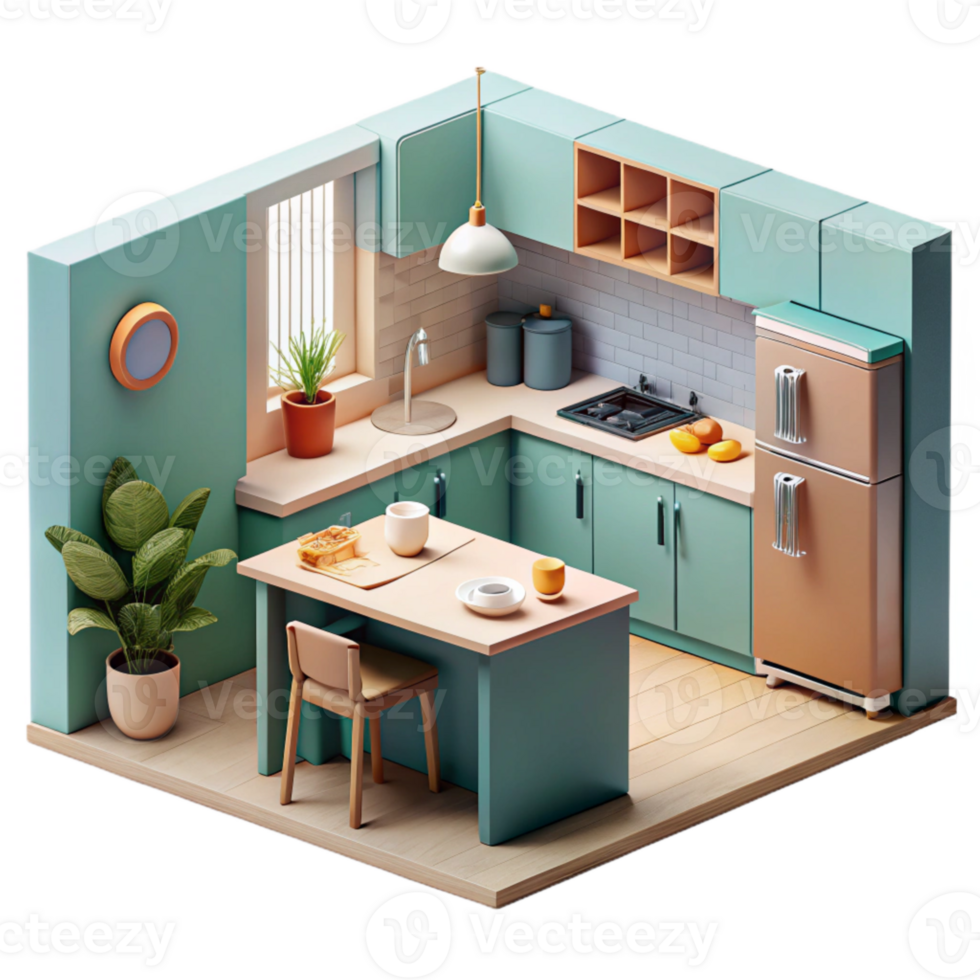 extraordinary modern Modern Kitchen Interior Minimalist Cutout Element premium png