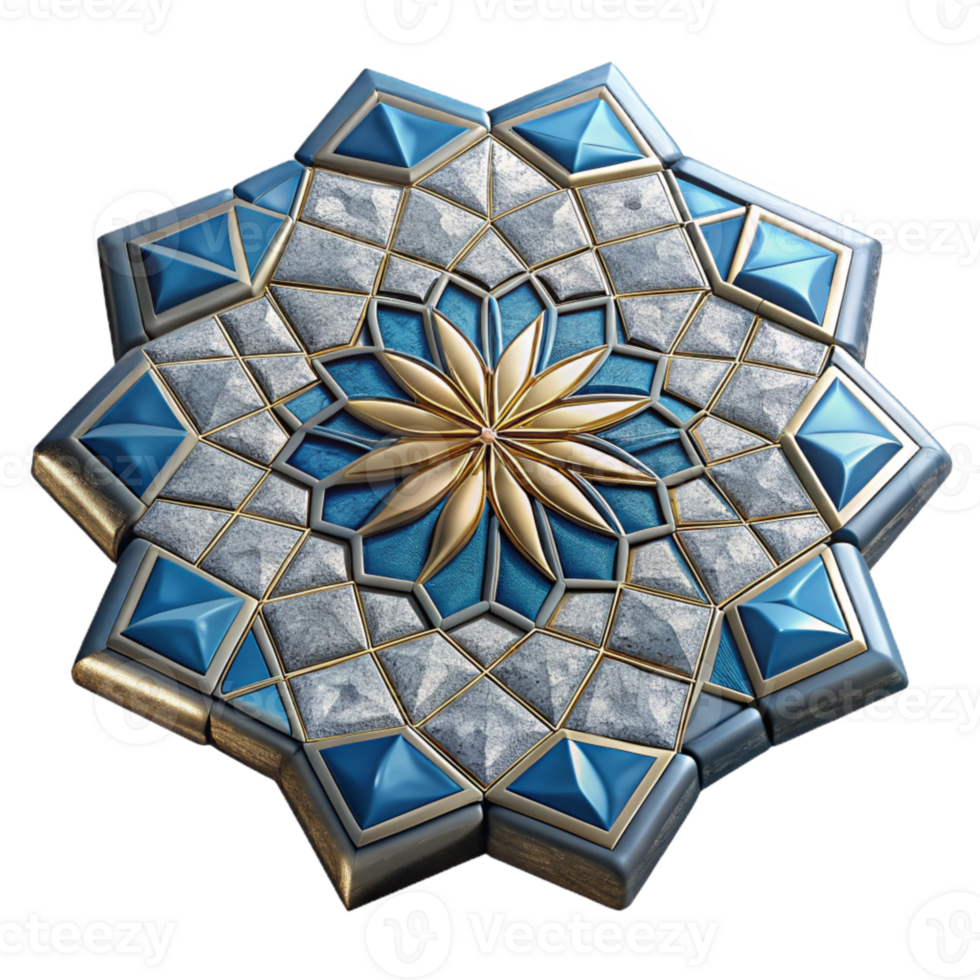 dramatic creative Modern Mosaic Tile Pattern Transparent Background high quality png