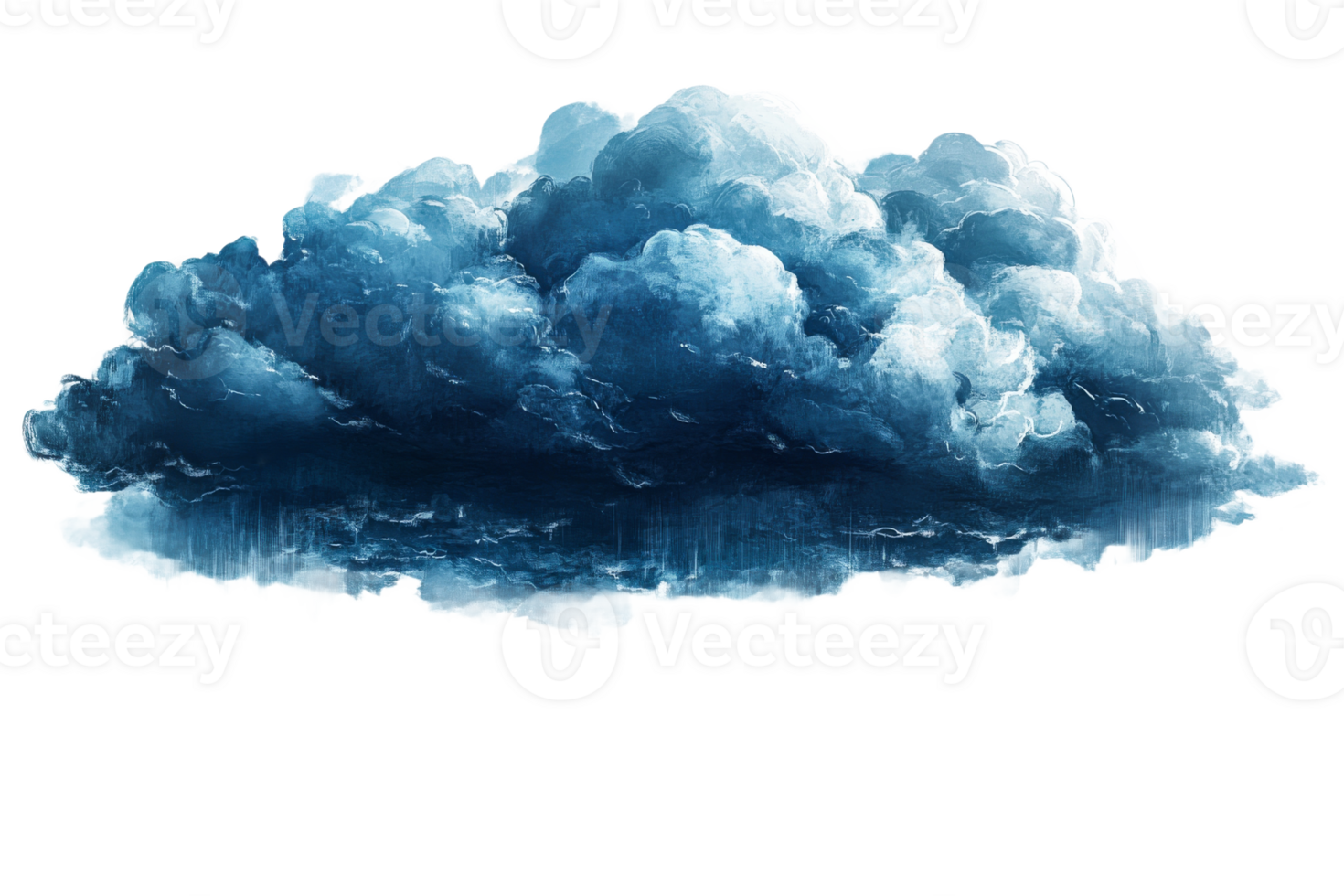Dynamic dark cloud formation with transparent background png