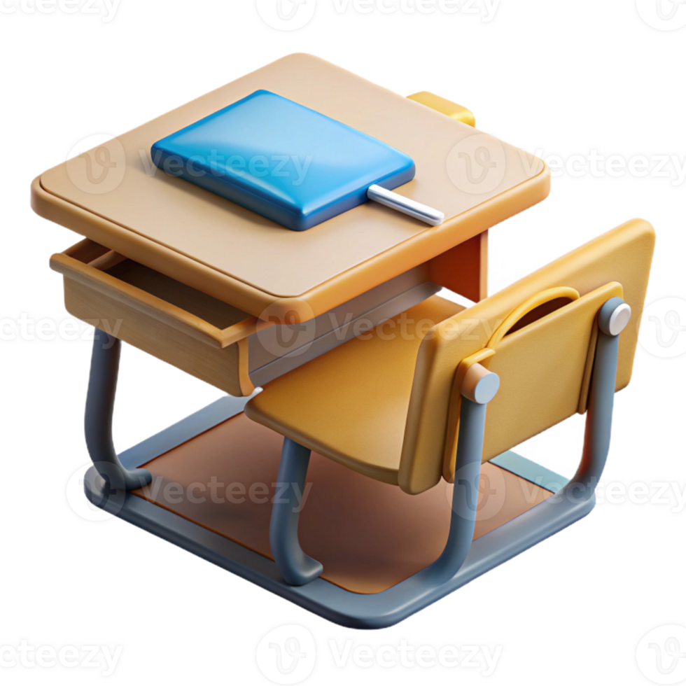 magnificent traditional Modern School Desk with Tablet Cutout detailed png