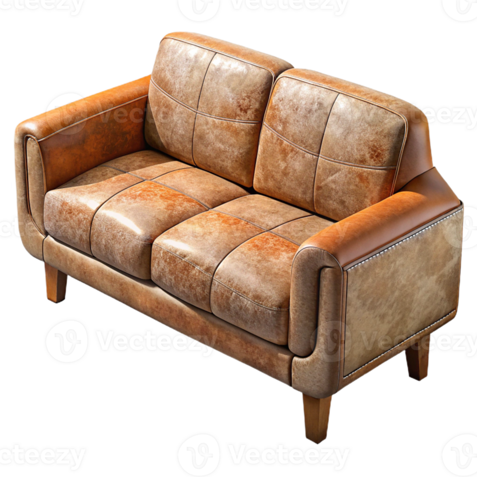 extraordinary rustic Modern Sofa Cutout with Gray Upholstery png