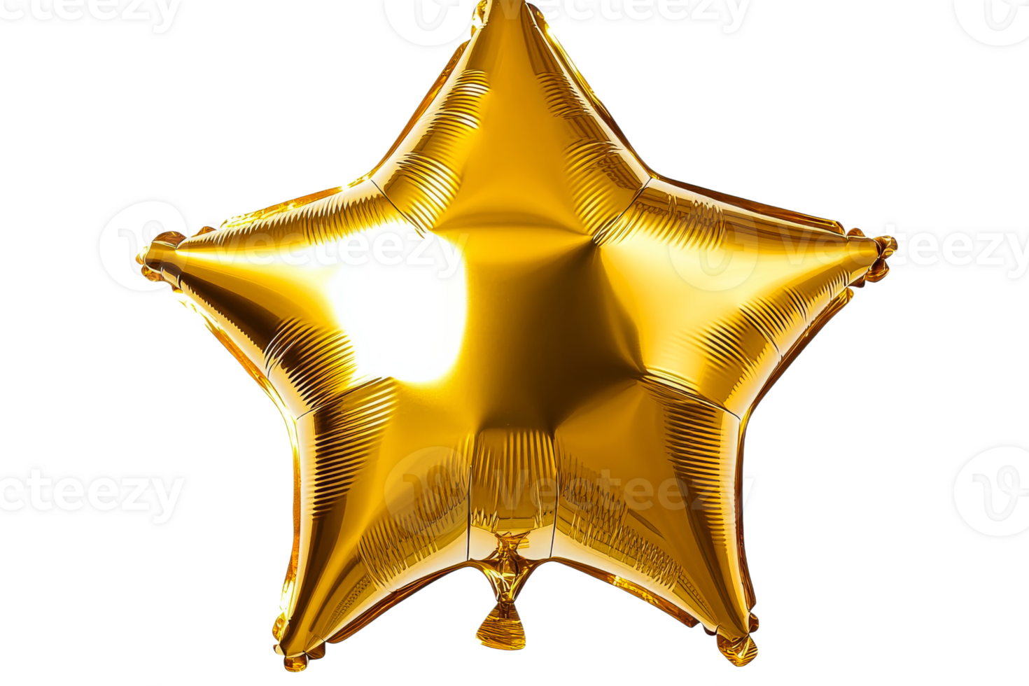 Golden star balloon for celebrations and events png