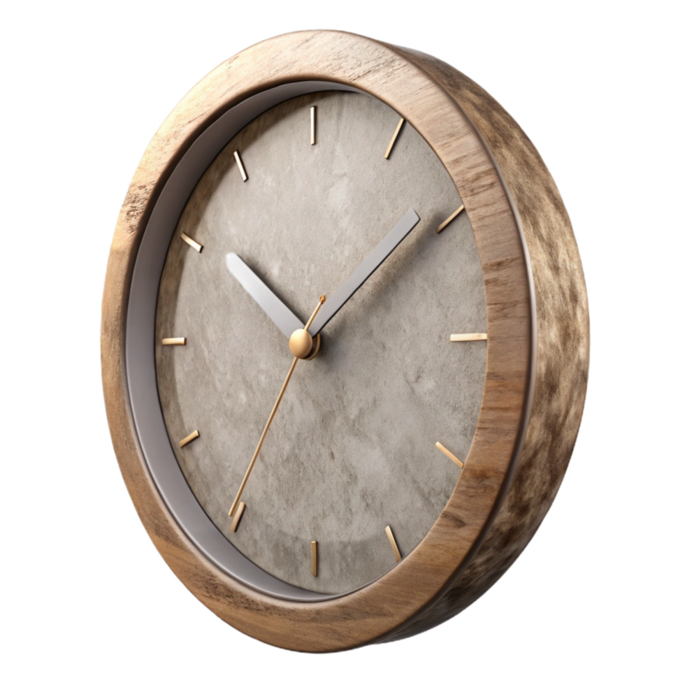dramatic classic Modern Wall Clock Metal Frame Cutout original png