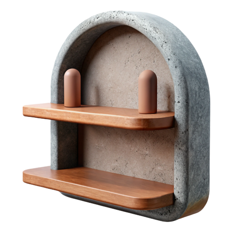 stunning modern Modern Wall Shelf Front View Cutout professional png