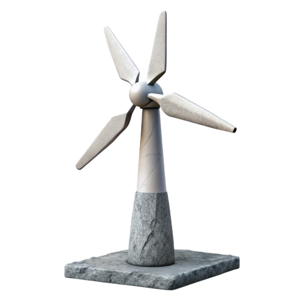 dramatic artistic Modern Wind Turbine Group Side View Cutout original png