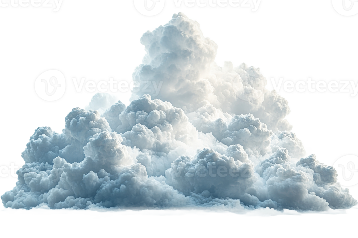 Soft billowing clouds against a transparent backdrop png