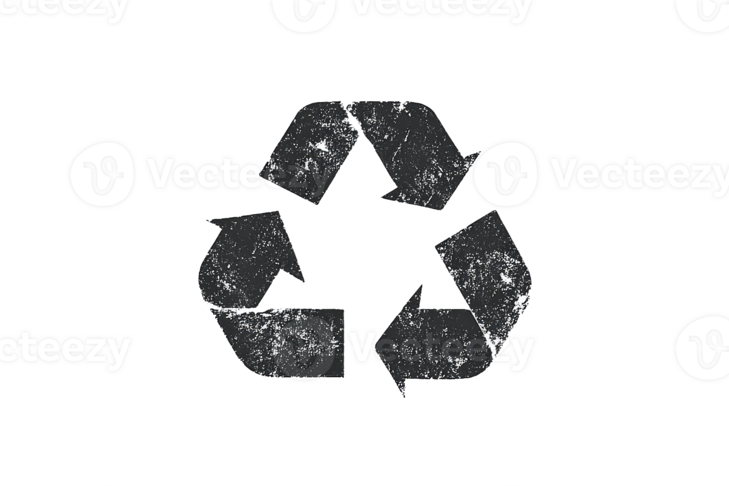 Simple recycling symbol on a transparent background png