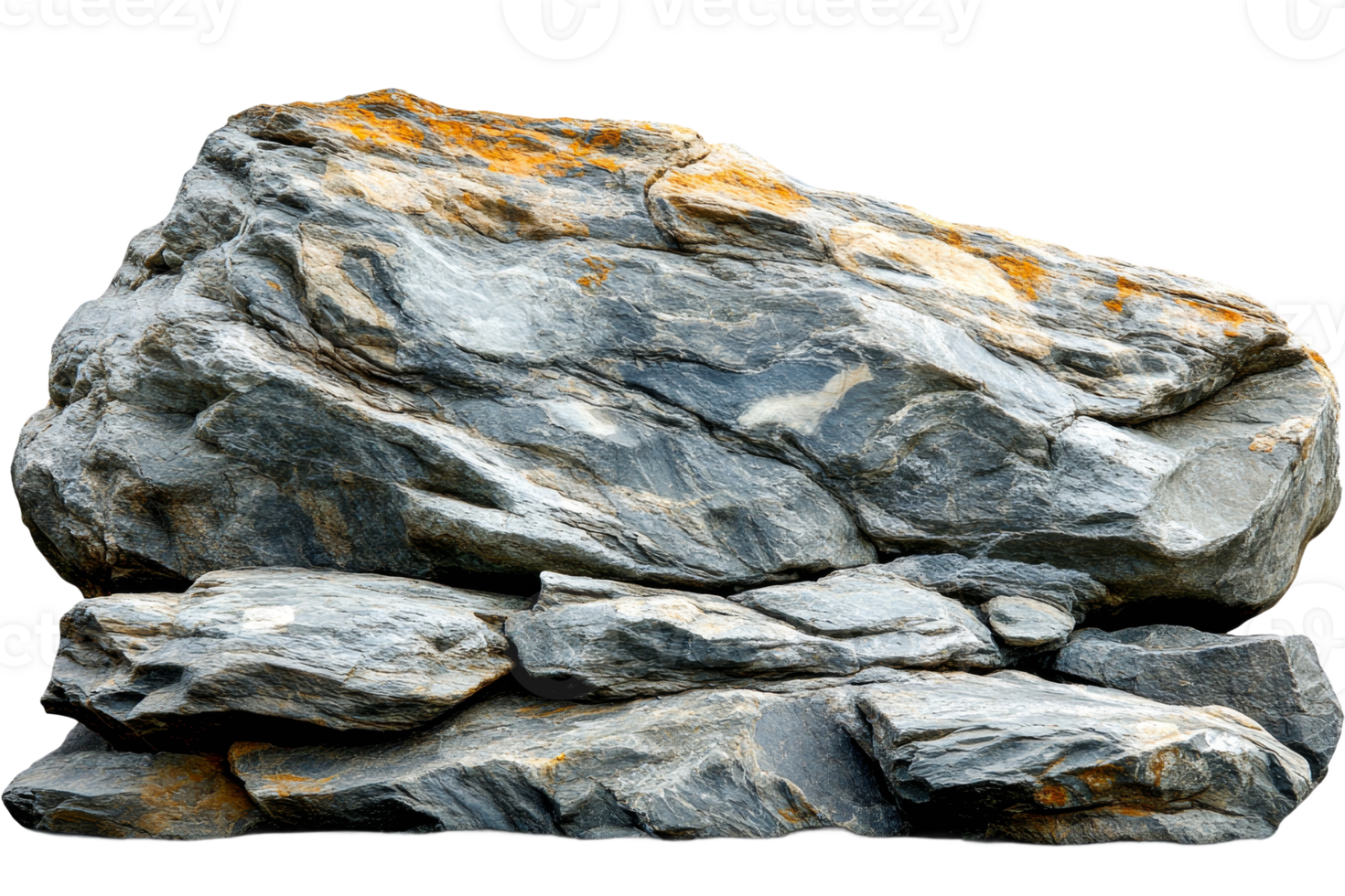 Large textured gray rock with subtle colors png