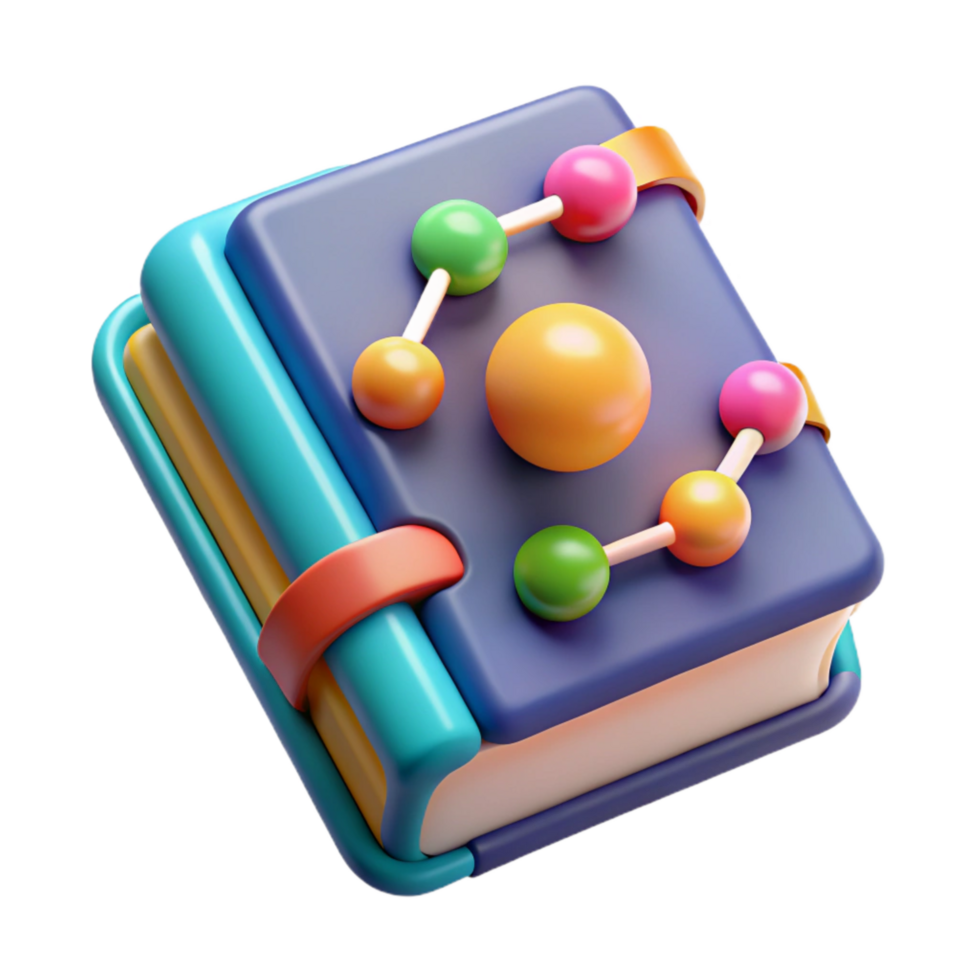 beautiful vintage Molecular Gastronomy Textbook Cutout with Colorful Cover genuine png