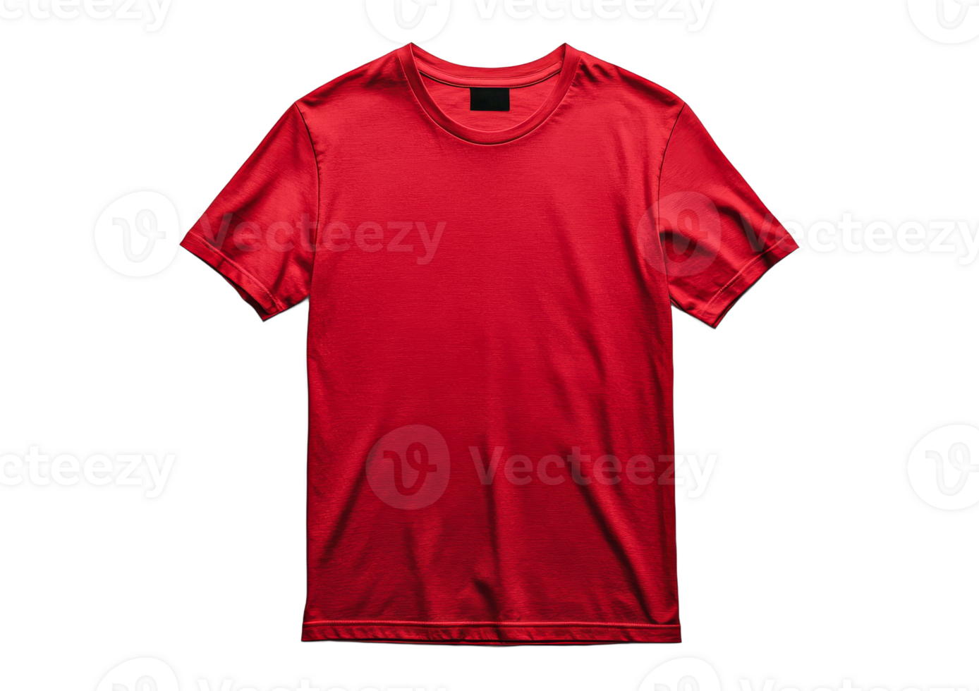 Bright red t shirt with a simple design and no logo png