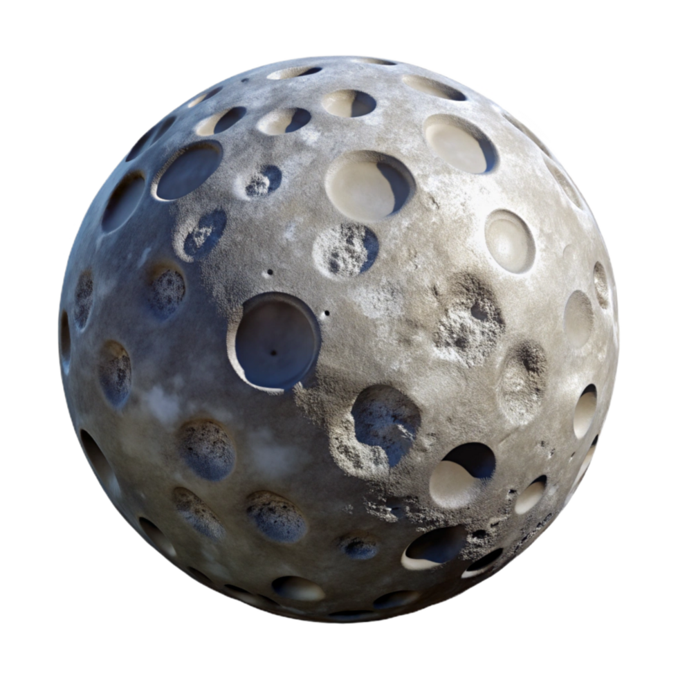 beautiful contemporary Moon Surface with Shadows Cutout detailed png