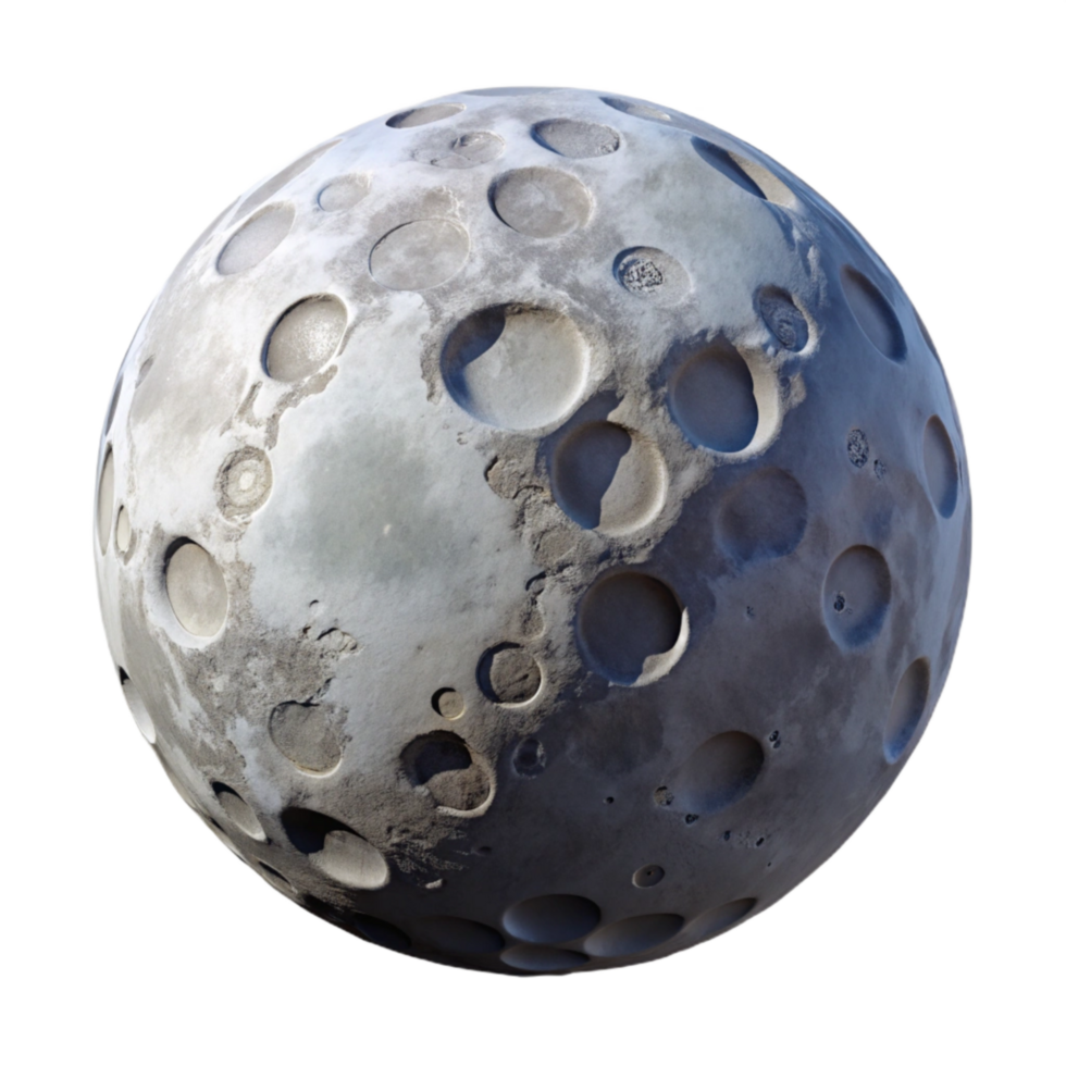 serene rustic Moon Surface with Shadows Cutout detailed png
