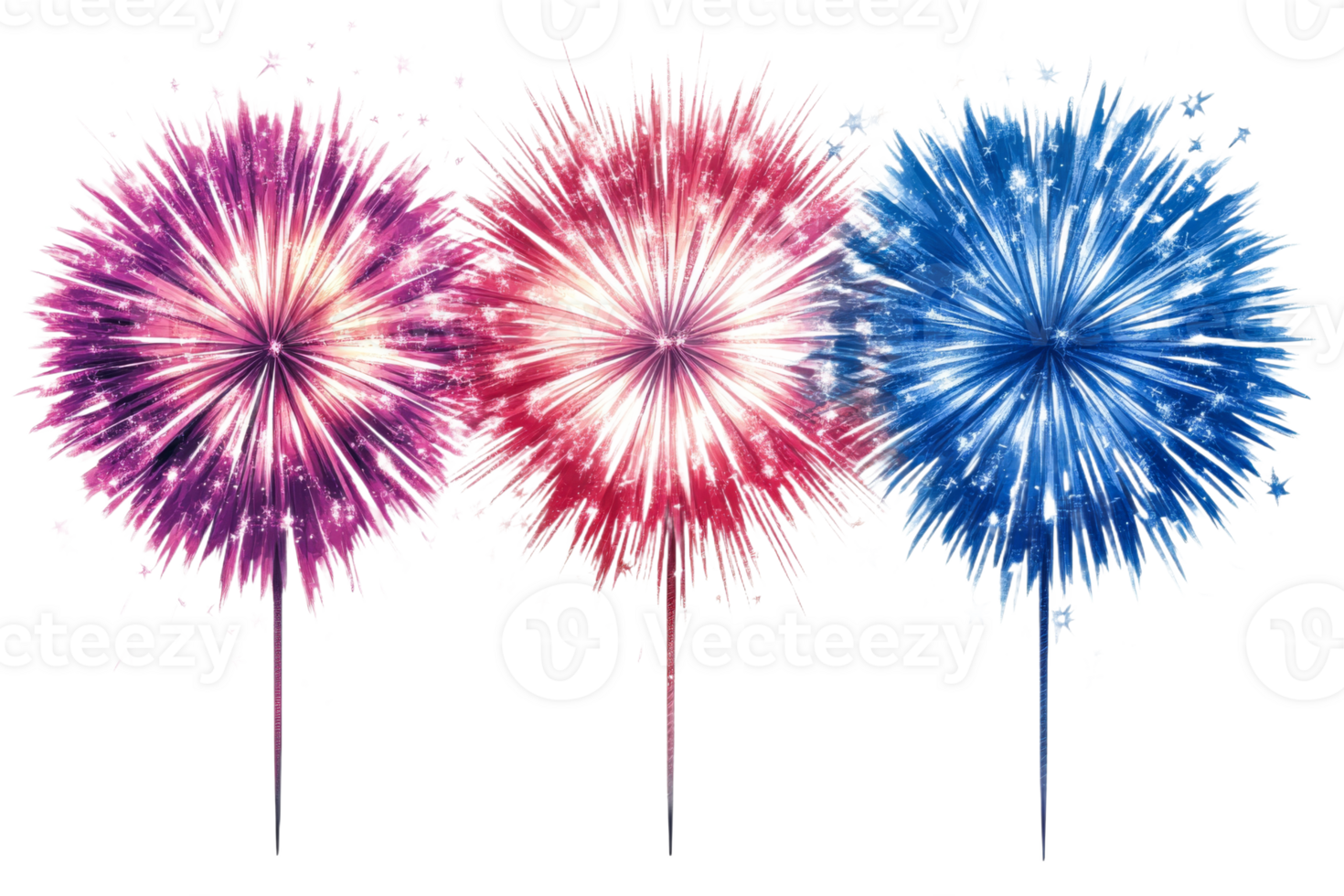 Colorful fireworks bursting in celebration png