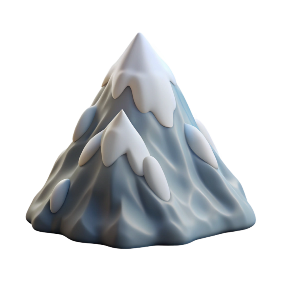 dramatic traditional Mountain Peak Isolated Element Snow Capped authentic png