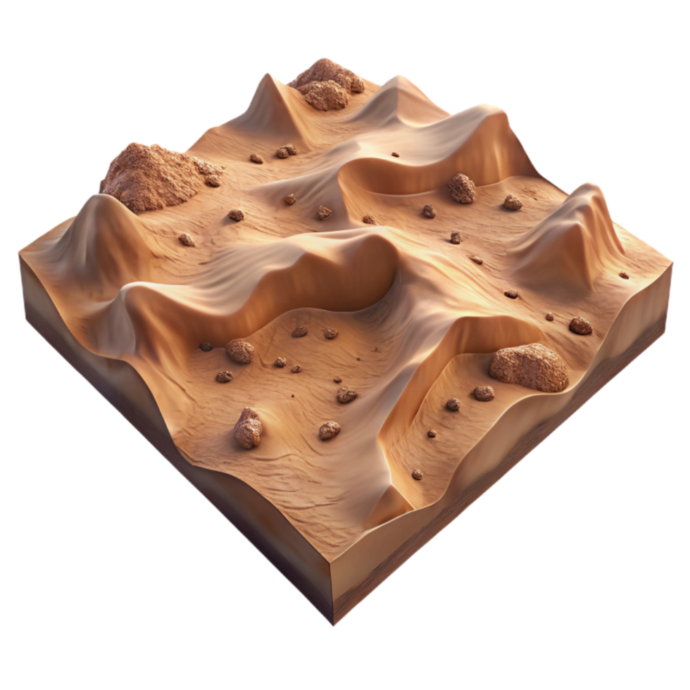 magnificent artistic Mountainous Terrain Isolated Element Dramatic Shadows high quality png