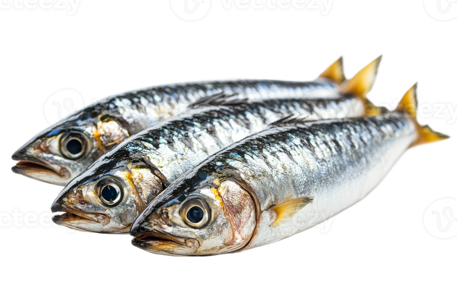 Freshly caught mackerel on a transparent background png