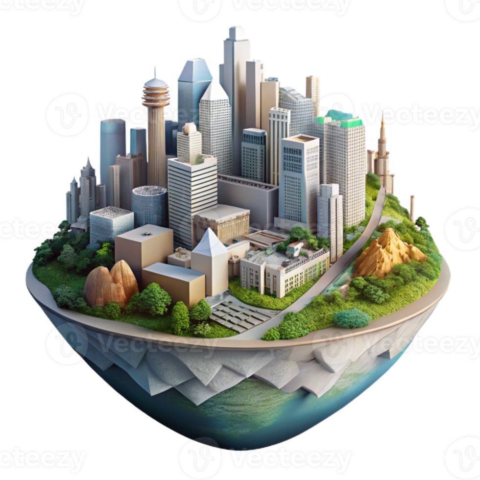beautiful rustic Multiple Exposures City and Nature Cutout exclusive png