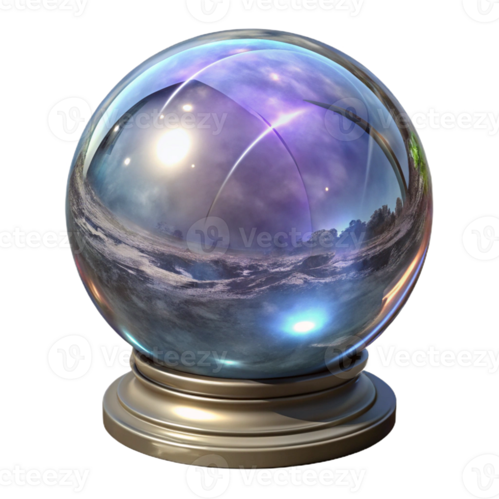 wonderful rustic Multiple Reflections in Crystal Ball Cutout genuine png