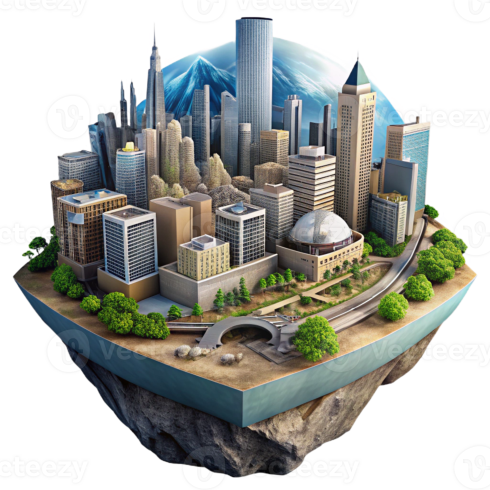 extraordinary abstract Multiple Exposures City and Nature Cutout png