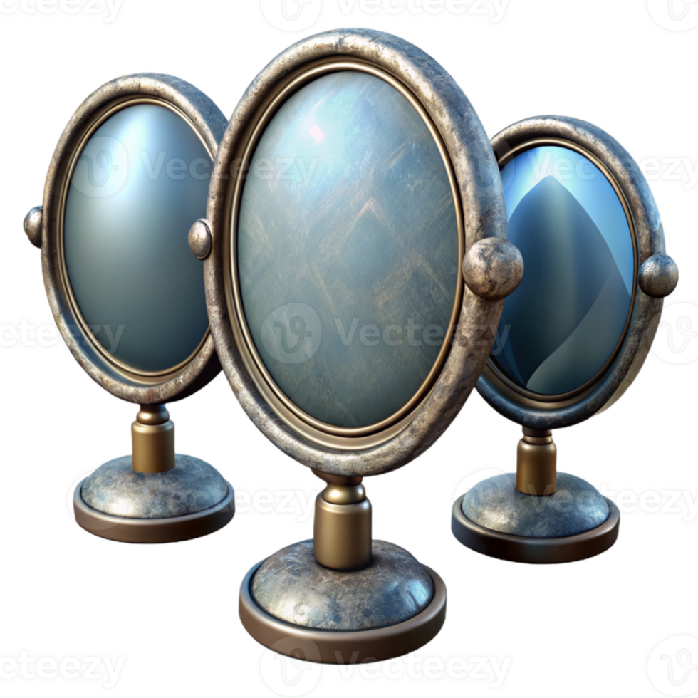 dramatic artistic Multiple Reflections in Mirror Cutout premium png